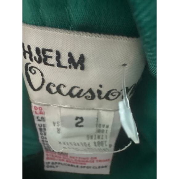 Vintage Jim Hjelm Occasion Green Strapless Dress Sz 2 - Picture 2 of 9